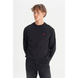 WRANGLER Erkek Patch Logo Sweatshirt Siyah