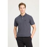 Wrangler Erkek Polo Yaka Pamuk Karışımlı Kısa Kollu Standart Kalıp T-Shirt W7D5K4XX2T003 - Antrasit - XL