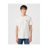 WRANGLER Erkek Regular Fit Bisiklet Yaka%100 Pamuk T-Shirt, Ekru, M Beden