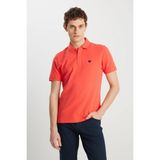 Wrangler Erkek Regular Fit Polo Mercan Erkek Kısa Kol T-Shirt - Pembe