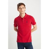 Wrangler Erkek Regular Fit Polo T-Shirt Red - Renkli
