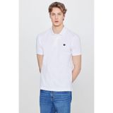 WRANGLER Erkek Regular Fit Polo Yaka%100 Pamuk Beyaz Tişört, 2XL