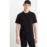 Wrangler Erkek Relaxed Fit Dokulu Siyah Basic T-Shirt - W2510718001