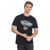 Wrangler Erkek Siyah Bisiklet Yaka Tişört, M, W231243001