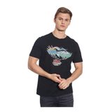 Wrangler Erkek Siyah Bisiklet Yaka Tişört, S, W231243001