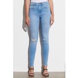 WRANGLER High Rise Skinny Fit Dar Kesim Yüksek Bel Kadın Açık Mavi Pamuklu Esnek Jean Denim Kot Pantolon