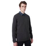 Wrangler Kazak Erkek Triko Hırka, Gri Melanj, M