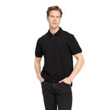 Wrangler Kısa Kollu Polo Erkek Tişört, Siyah, S