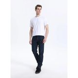 Wrangler Koyu Lacivert Erkek Straight Denim Pantolon MW15QHN856 Lacivert Denim Pant