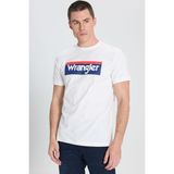 Wrangler Lightweight SS 3Color Log Beyaz Erkek Kısa Kol T-Shirt - 2XL