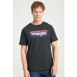 WRANGLER Lightweight Ss 3color Log Siyah Erkek Kısa Kol T-shirt