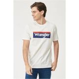 Wrangler Lightweight SS 3Color Logo Crew Neck Bisiklet Yaka T-shirt Off White