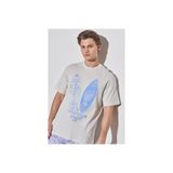 Wrangler Loose Fit Erkek Gri Bisiklet Yaka Tişört, M, W231238811