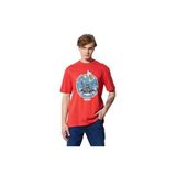 Wrangler Loose Fit Erkek Kırmızı Bisiklet Yaka Tişört, M, W231237600