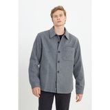 WRANGLER Loose Fit Rahat Kesim Antrasit Melanj Gömlek Ceket
