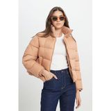 Wrangler Loose Fit Rahat Kesim Dik Yaka Kadın Yavru Ağzı Şişme Mont W242720, Dusty Pink, L