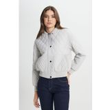WRANGLER Loose Fit Rahat Kesim Kapitone Detaylı Kadın Gri Bomber Ceket