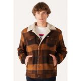 Wrangler Loose Fit Rahat Kesim Mavi Ekoseli Sherpa Ceket - XL - Renkli