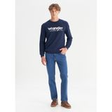 Wrangler Mavi Erkek Straight Denim Pantolon MW121HR36B Orta Mavi Denim Pantolon