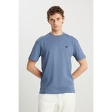 Wrangler Minimalist Regular Fit Kısa Kol Erkek T-Shirt, Mavi, M Beden