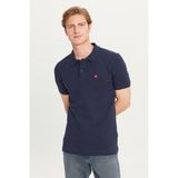 Wrangler MW7D5K4XX2T410 Lacivert Erkek Kırılmaz Polo Yaka T-Shirt - 2XL