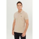 Wrangler MW7D5K4XX2TUQ Vizon Erkek Regular Fit Normal Kesim Polo Yaka %100 Pamuk Tişört