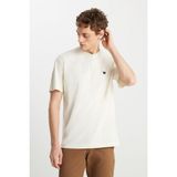 Wrangler MW7NM20387742L Ekru Erkek Relax Fit Bisiklet Yaka T-Shirt - 3XL
