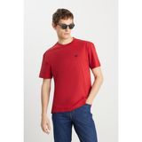 Wrangler MW7NM203877600 Kırmızı Erkek Relax Fit Bisiklet Yaka T-Shirt