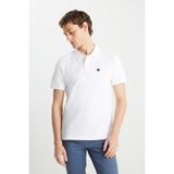 Wrangler Pamuk Regular Fit Düğmeli Polo Yaka T Shirt Erkek Polo Yaka T Shirt MW7D5K4XX2T989 - Beyaz - XL