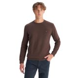 Wrangler Pamuklu Regular Fit Bisiklet Yaka Sweatshirt, S, W242262, Dark Brown-MW242262024, erkek