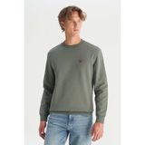 WRANGLER Pamuklu Regular Fit Normal Kesim Bisiklet Yaka Logo Detaylı Erkek Sweatshirt W2520255801