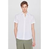 WRANGLER Pamuklu Regular Fit Normal Kesim Kısa Kollu Gömlek, 2XL, W5931566, Off White-W5931566102, Erkek