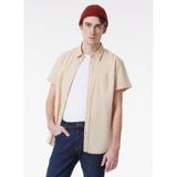 Wrangler Regular Fit Kısa Kollu Bej Erkek%100 Pamuk Gömlek W5J7LO614 L
