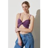 WRANGLER Regular Fit Normal Kesim Askılı Desenli Crop Bluz