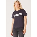WRANGLER Regular Fit Normal Kesim Bisiklet Yaka %100 Pamuk Siyah Kadın T-shirt