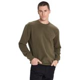 WRANGLER Regular Fit Normal Kesim Bisiklet Yaka Haki Sweatshirt, XL, W242262, Khaki-W242262801, erkek