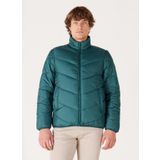 Wrangler Regular Fit Normal Kesim Dik Yaka Erkek Yeşil Şişme Mont W40YWA, Dark Matcha, S