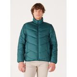 Wrangler Regular Fit Normal Kesim Dik Yaka Erkek Yeşil Şişme Mont W40YWA, Dark Matcha, XL