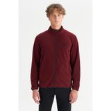 WRANGLER Regular Fit Normal Kesim Erkek Bordo Fermuarlı Polar Sweatshirt Ceket