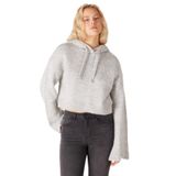 Wrangler Regular Fit Normal Kesim Kapüşonlu Gri Kadın Triko Hırka W232523, Gray, S