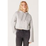 WRANGLER Regular Fit Normal Kesim Kapüşonlu Gri Kadın Triko Hırka