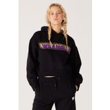 WRANGLER Regular Fit Normal Kesim Kapüşonlu İçi Polarlı Kadın Siyah Baskılı Sweatshirt