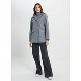 Wrangler Regular Fit Normal Kesim Kapüşonlu Kadın Cep Detaylı Gri Parka Ceket W242742, Gray, S