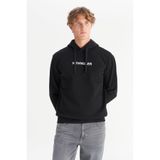 WRANGLER Regular Fit Normal Kesim Kapüşonlu Siyah Sweatshirt, S, W2520122, Black-W2520122001, erkek
