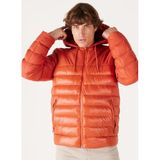 Wrangler Regular Fit Normal Kesim Kapüşonlu Turuncu Şişme Mont W232008, Orange, M