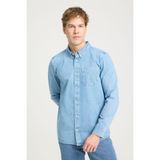 Wrangler Regular Fit Normal Kesim Mavi Erkek Gömlek - XL