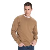 WRANGLER Regular Fit Triko Kazak, M, W242724, Beige-W242724614, Erkek