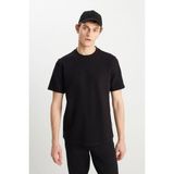 Wrangler Relaxed Fit Dokulu Bas Siyah Erkek Kısa Kol T-Shirt