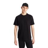 WRANGLER Relaxed Fit Dokulu Basic T-Shirt, S, W2510718001, Siyah, Erkek