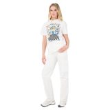 WRANGLER Relaxed Fit Geniş Kesim Bisiklet Yaka%100 Pamuk Kırık Beyaz Tişört, M, W2510754, OffWhite-W2510754102, Kadın
